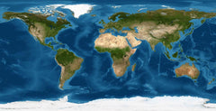 Satellite World Map Wall Mural