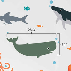 Sea Creatures Wall Decal dimensions