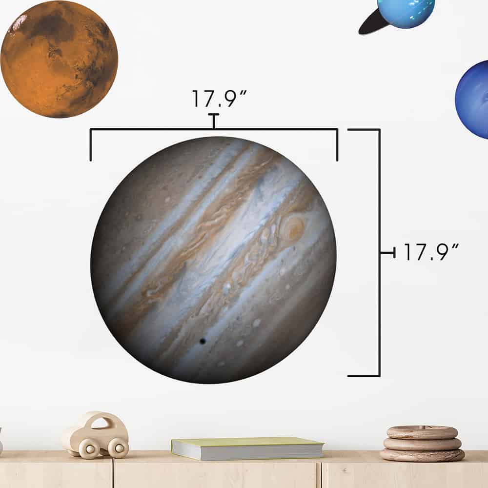 Solar System Photo Wall Decal dimensions