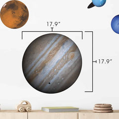 Solar System Photo Wall Decal dimensions