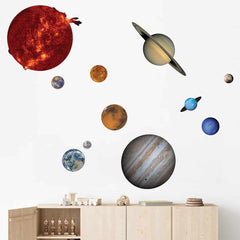 Solar System Photo Wall Decal on wall