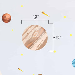 Solar System Wall Decal dimensions