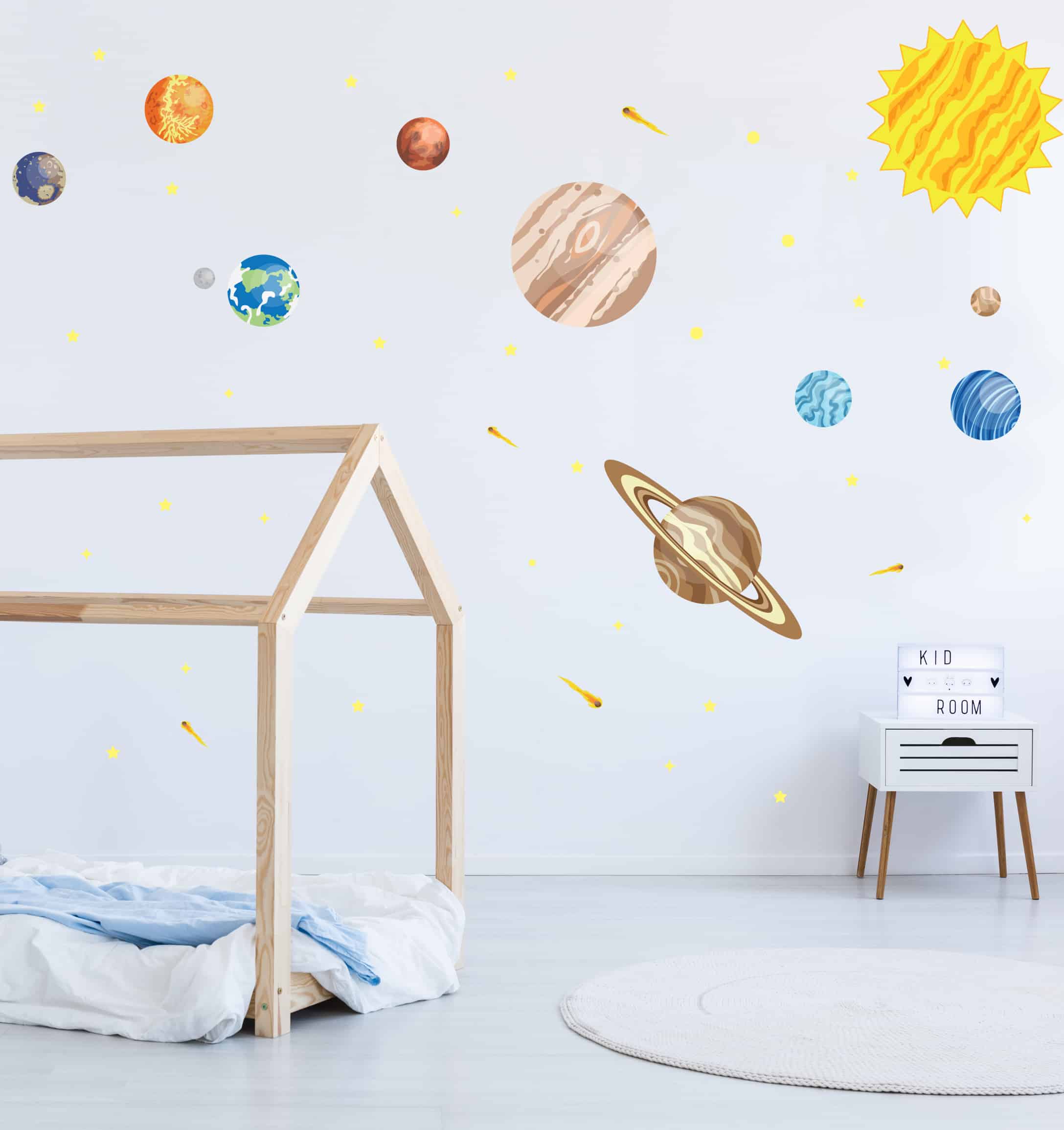 Solar System Wall Decal on wall
