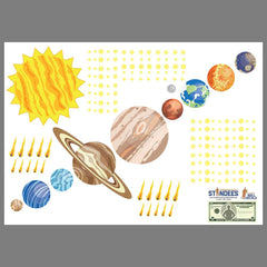 Solar System Wall Decal print layout