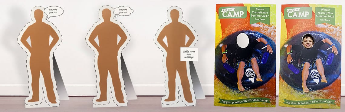Personalized standee text and party options
