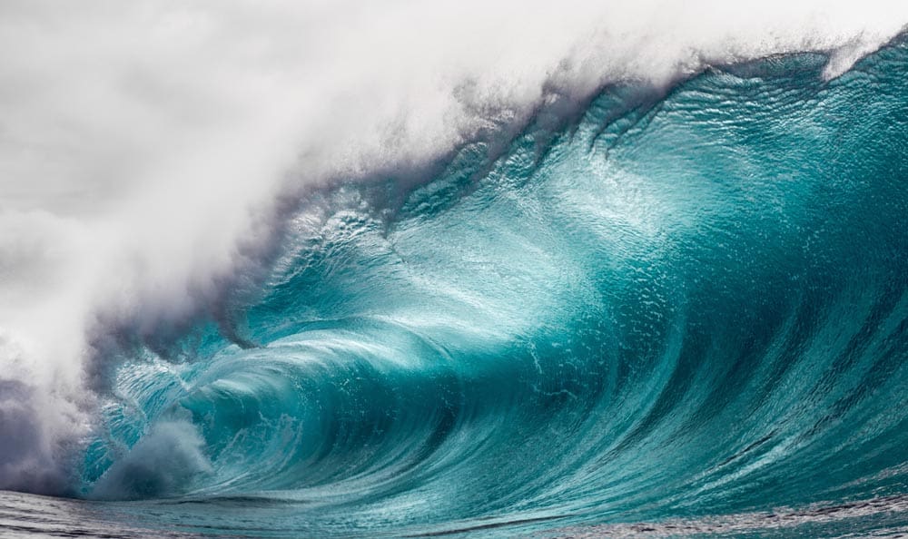 Towering Wave Wall Mural
