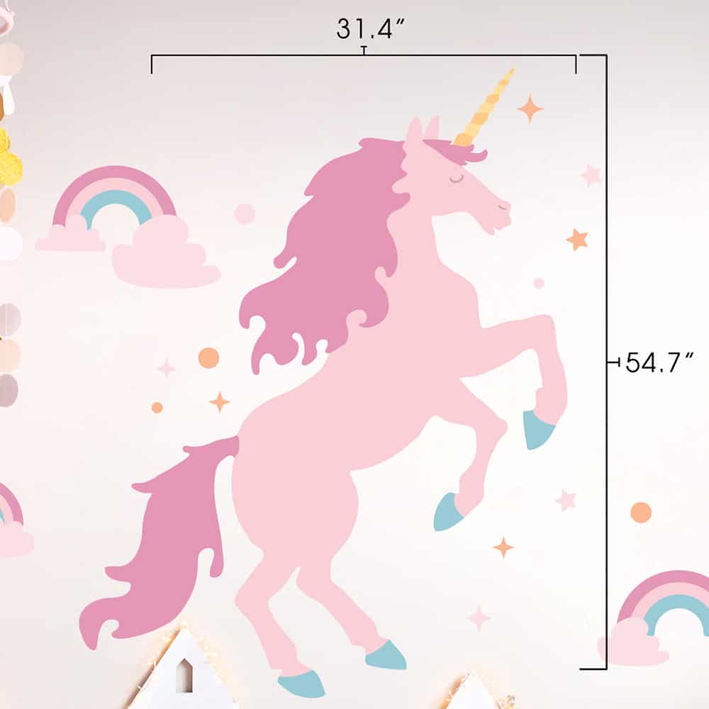 Unicorn Wall Decal dimensions