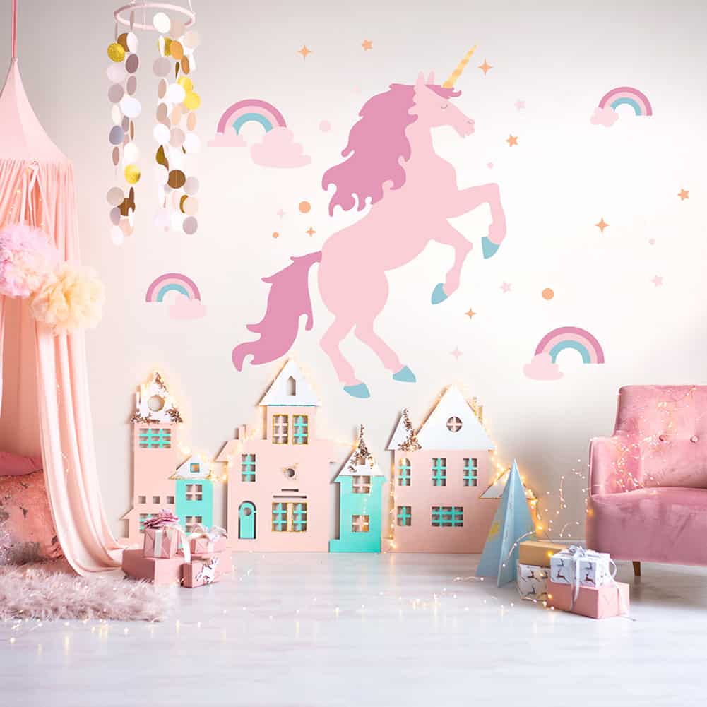 Unicorn Wall Decal on wall
