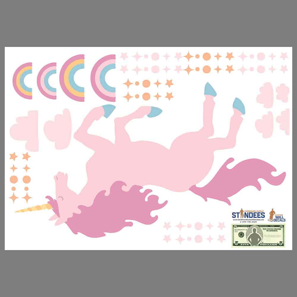 Unicorn Wall Decal print layout