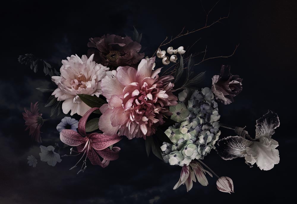 Vintage Flowers Wall Mural